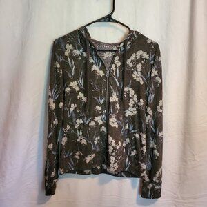 Aeropostale Lightweight Floral Zip-up Jacket